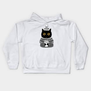 Kitty in Grey Lopapeysa Kids Hoodie